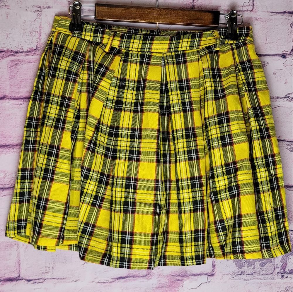 HOT TOPIC PLAID SKATER SKIRT CHER HOROWITZ CLUELESS ACADEMIA PREPPY SMALL